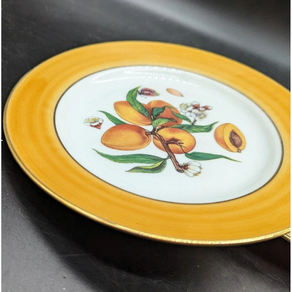 Email de Limoges Veritable Porcelain FRUIT Peach 7.25